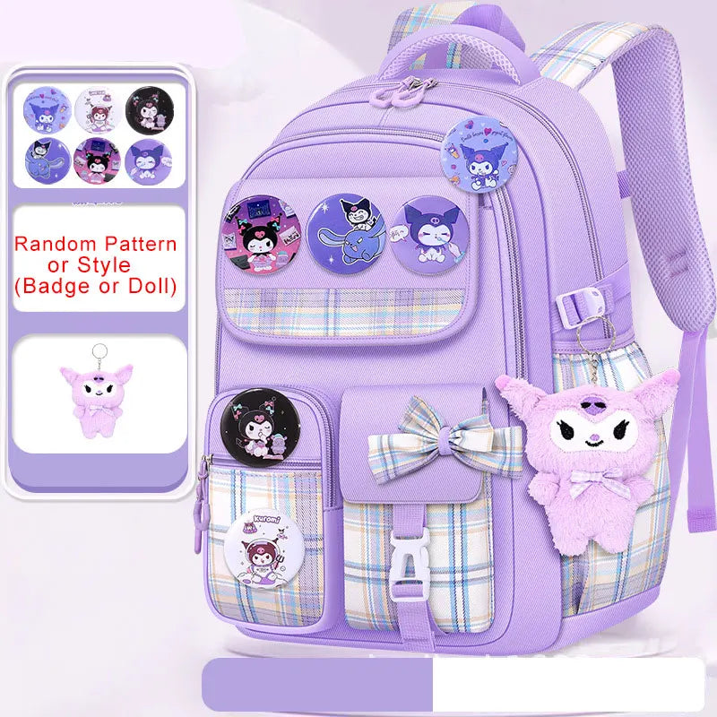 Cute My Melody Kuromi Cinnamoroll Boys Girls Kids Student Back To School Book Bags, Teenagers Mochila, Laptop Travel Backpack