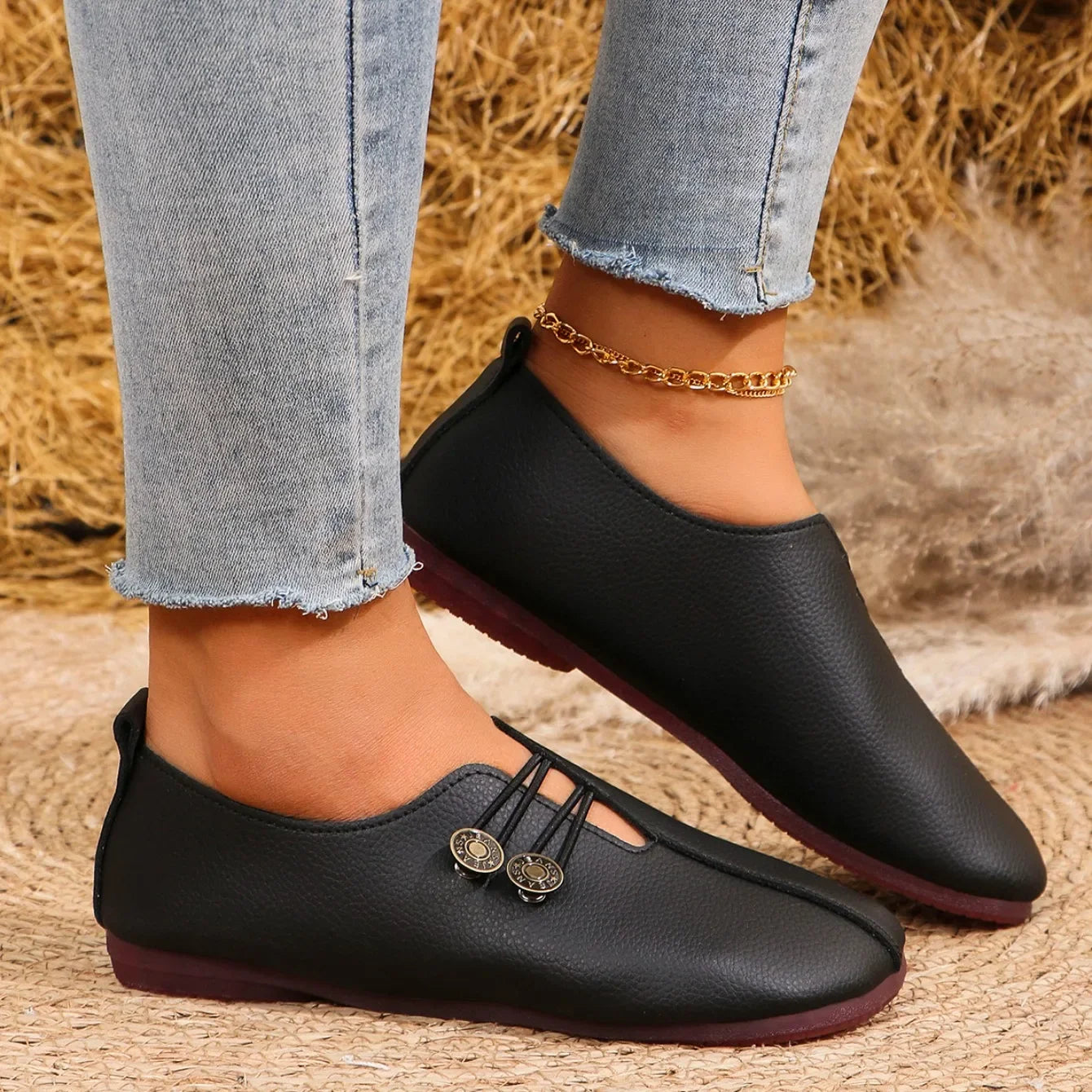 Women Flats Shoes 2025 New Spring Autumn Casual Comfortable Boat Shoes Loafers Round Toe Ballet Outdoor Soft Bottom Flat Shoes