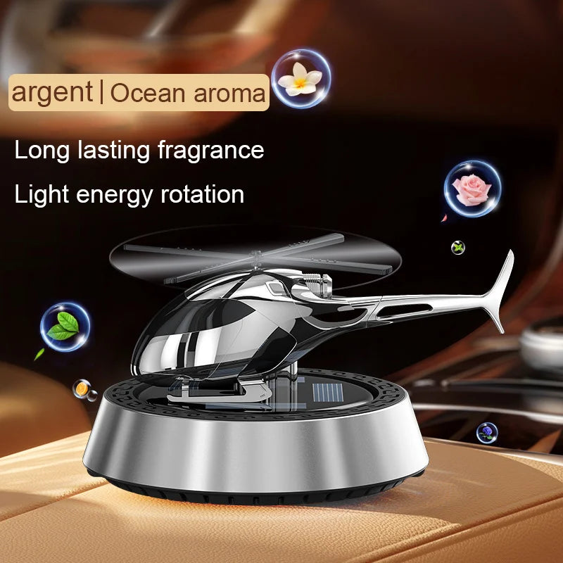 Car perfume solar rotating airplane aromatherapy decoration car interior long-lasting eau fragrance car ornament high-end