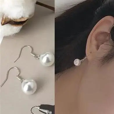925 Silver Needle Korean Fashion Tassel Pearl Earrings For Women Jewelry 2025 Trending New Vintage Women's Pearl Drop Earrings