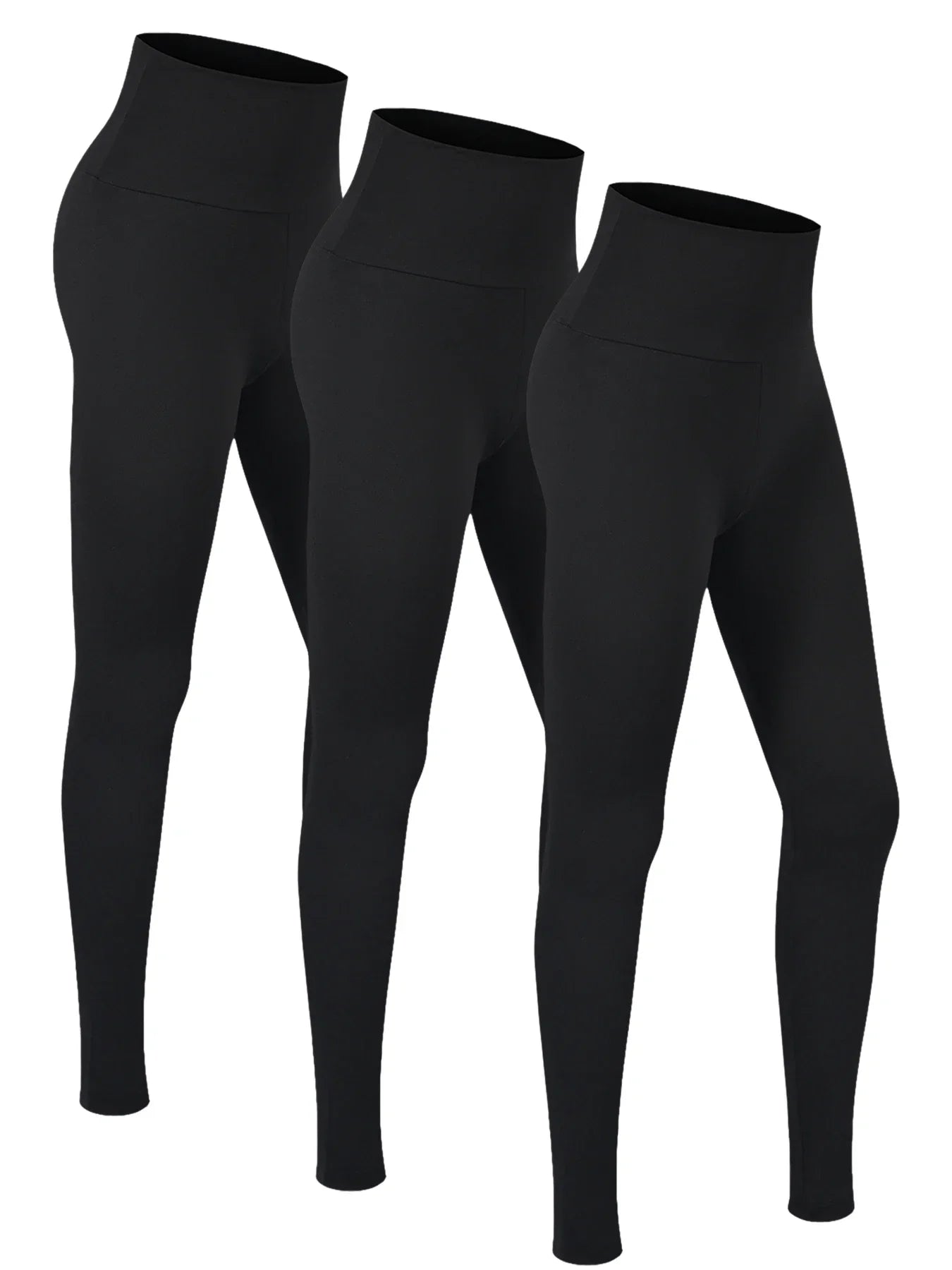 3 Pack Women's Super Soft Leggings High Waisted Tummy Control No See Through Workout Yoga Running Athletic Push Up Gym Leggings