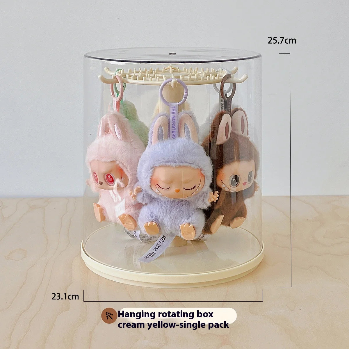 Labubu Pendant Display Box Rotating Transparent Labubu Doll Handmade Blind Box Storage Display Rack Decoration In Stock
