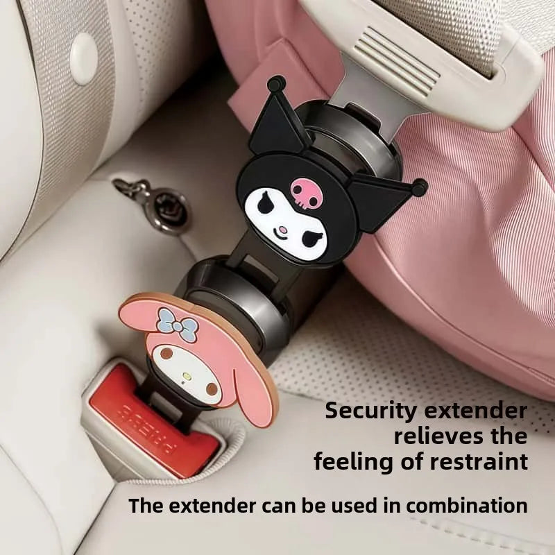 Sanrio Car Seat Belt Limiter Catch kuromi My melody Cartoon Cartoon Car Accessories Children Seat Belt Extension Fixer Wholesale