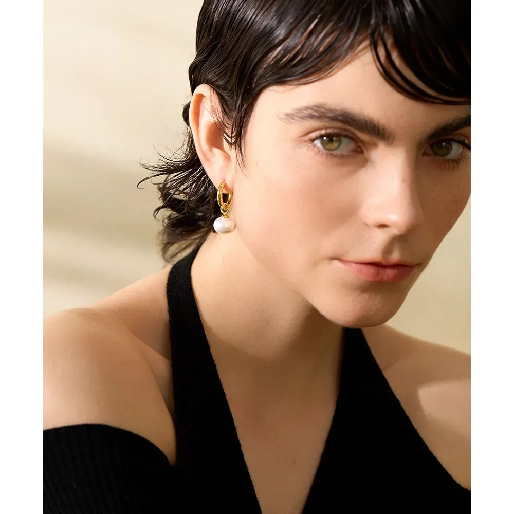 High Quality Imitation Pearl Pendant Alloy Gold Korean Earrings Ornaments Fashion Jewelry Women Gift