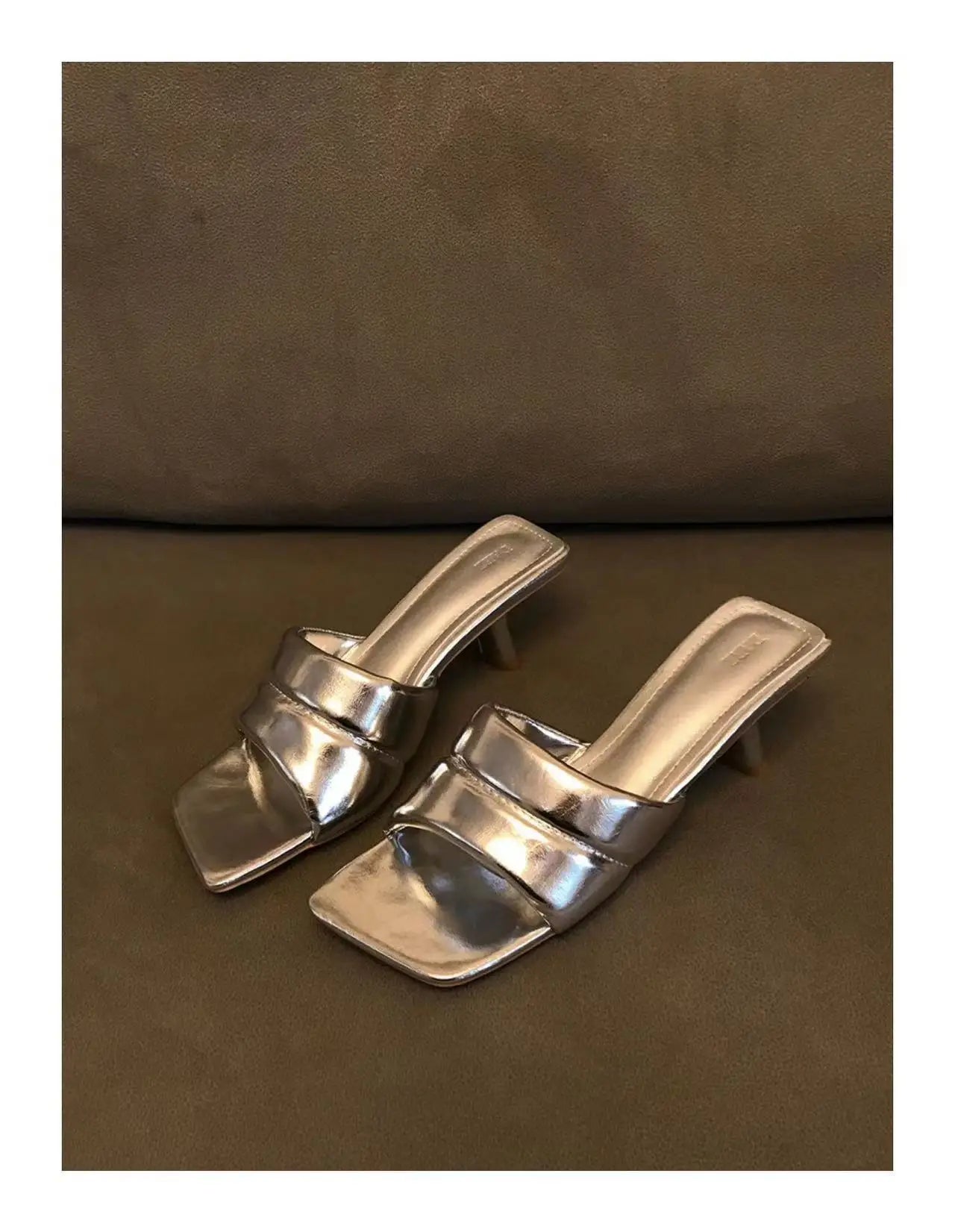 Women's Slippers New Women's Summer Wear Fashion Open-toed Square Flip-flops Women's High Heels Sandals Women zapatos de mujer