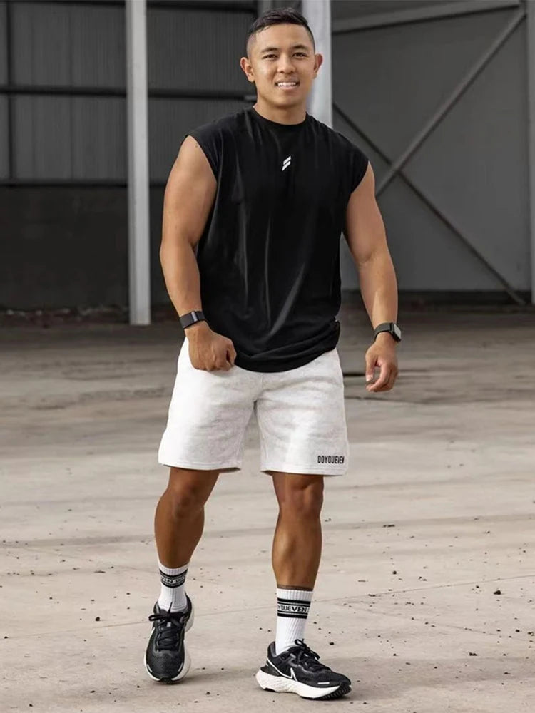 新作 夏 フィットネス スポーツ タンクトップ メンズ 通気性 ゆったり メッシュ トレーニング ノースリーブ Tシャツ 速乾 ベスト 男性 フィットネスウェア