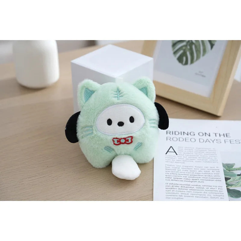 10pcs/lot Kuromi Plush Animal Keychain Little Tiger Kuromi My Melody Cinnamoroll Plush Toy Pendant Pom Pom Purin Cute lmage Doll