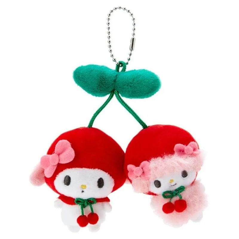 Kawaii Cherry Sanrio My Sweet Piano Hello Kitty Pachacco Plush Toy Keychain Brooch Backpack Pendant Decoration Girl HolidayGift