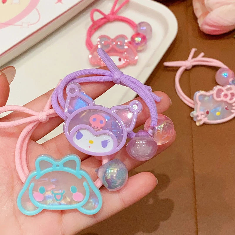 Children's Kuromi My Melody Rubber Band Hair Kawaii Baby Braid Hair Band Girls Headband High Elasticity And Durability