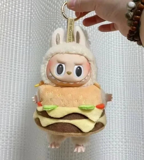 Doll Clothes for Labubu Clothes Hamburger Series 17CM Mini Plush Idol Doll Accessories Fans Gift