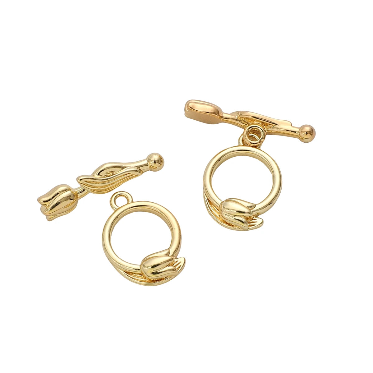 A Set Of 14K Gold-plated Brass Personalized Metal Clasps For Bracelet Necklace Making Jewelry Clasps DIY Founding
