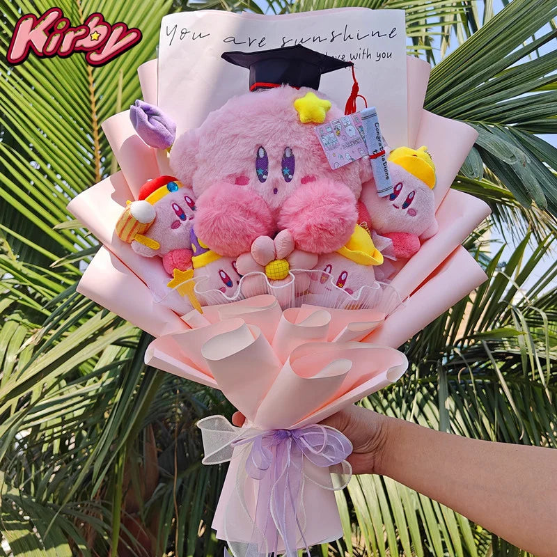 Sanrio Star Kirby Plush Cartoon Doll Bouquet Kirby Stuffed Doll Friend Graduation Birthday Valentine'S Day Photo Creative Gift