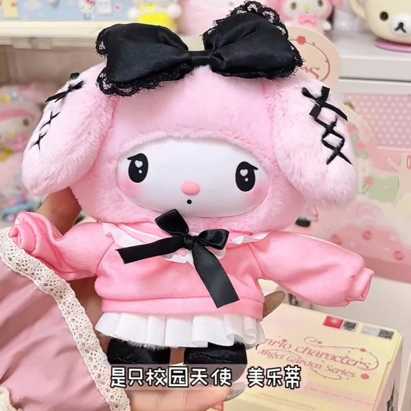 Genuine Sanrio Kuromi & Melody Angel Garden Series Vinyl Plush Blind Box Kawaii Mystery Box Pendants Doll Decor Toys As Gifts