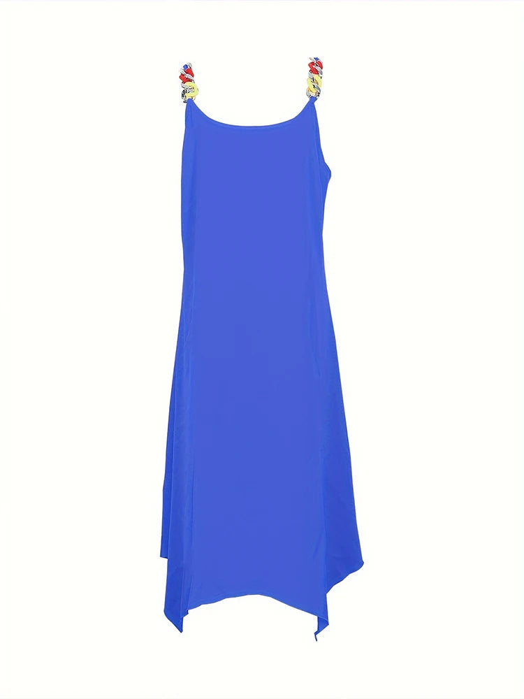Plus Size Women's Party Dresses Halter Strapless Round Neck Solid Colour Sexy Dress Loose Casual Long Dresses