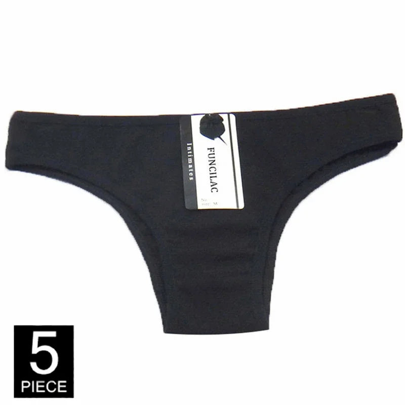 Women Underwear Cotton Sexy Everyday Ladies Girls Panties Plus Size Briefs Intimates Lingerie Knickers 5 Pcs/set