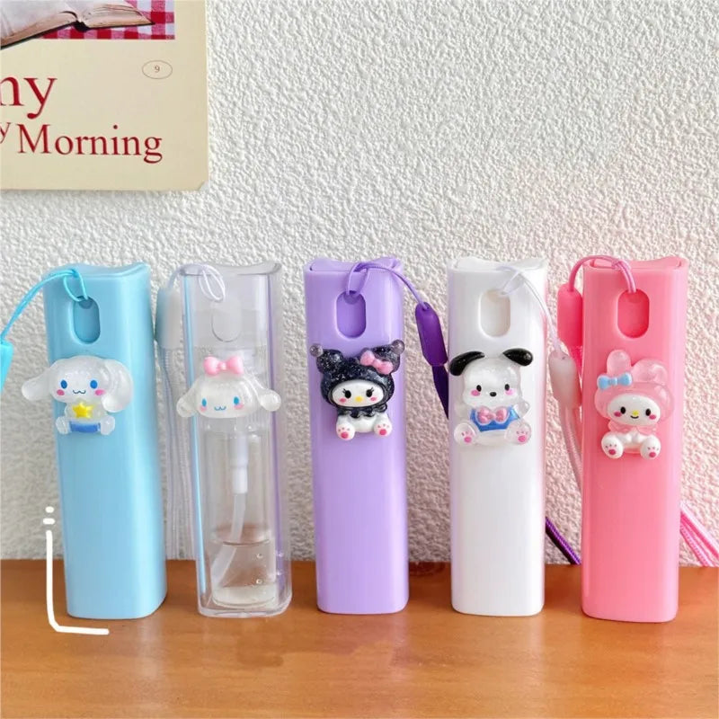 Kuromi Sanrio Spray Bottle Cartoon Anime Cinnamoroll Student Travel Portable Cosmetics My Melody Perfume Alcohol Press Bottled