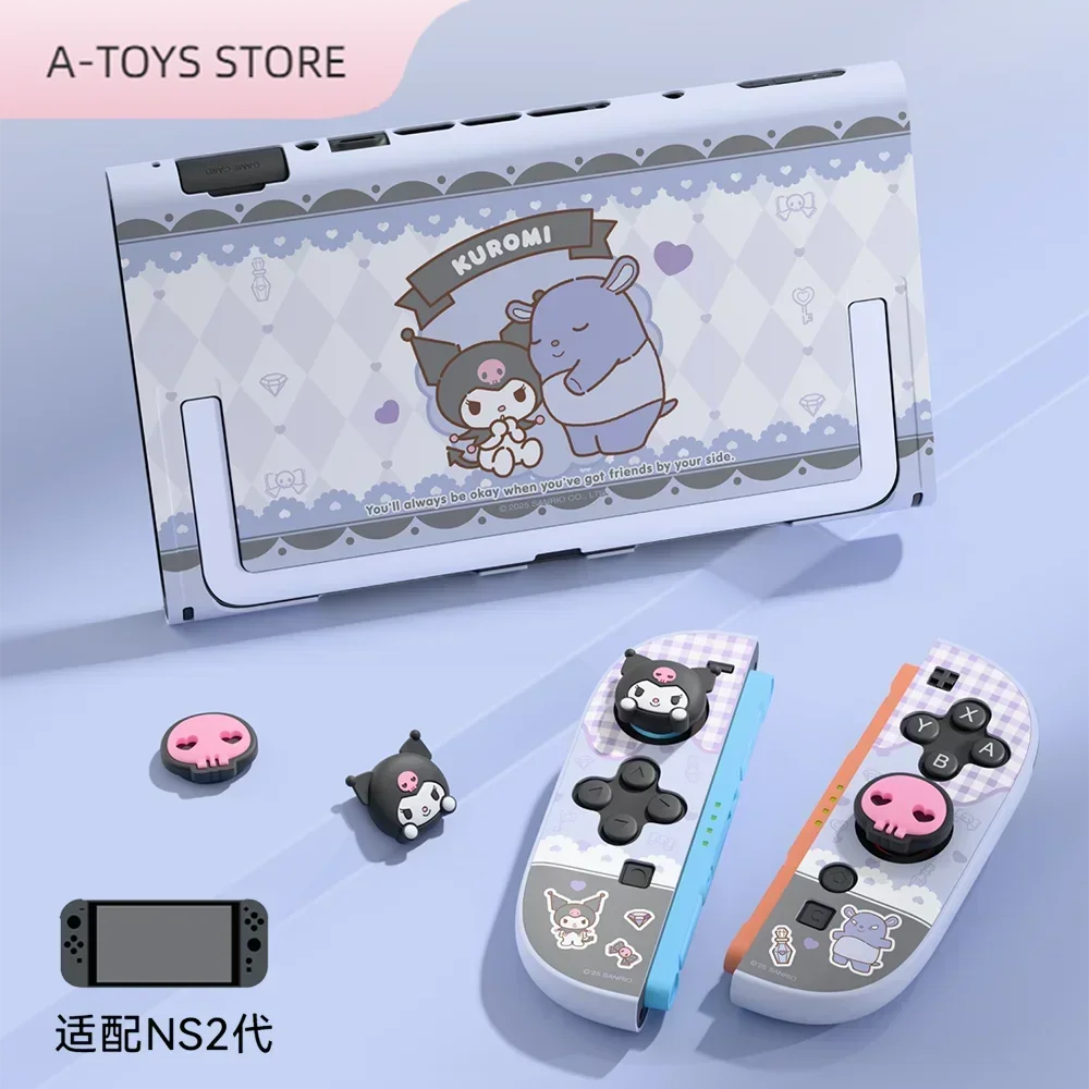 New Sanrio Figure Kuromi Hellokitty Switch2 Protective Case Hardshell Case Pluggable Base Ns2 Accessories Ornaments Girls Gift