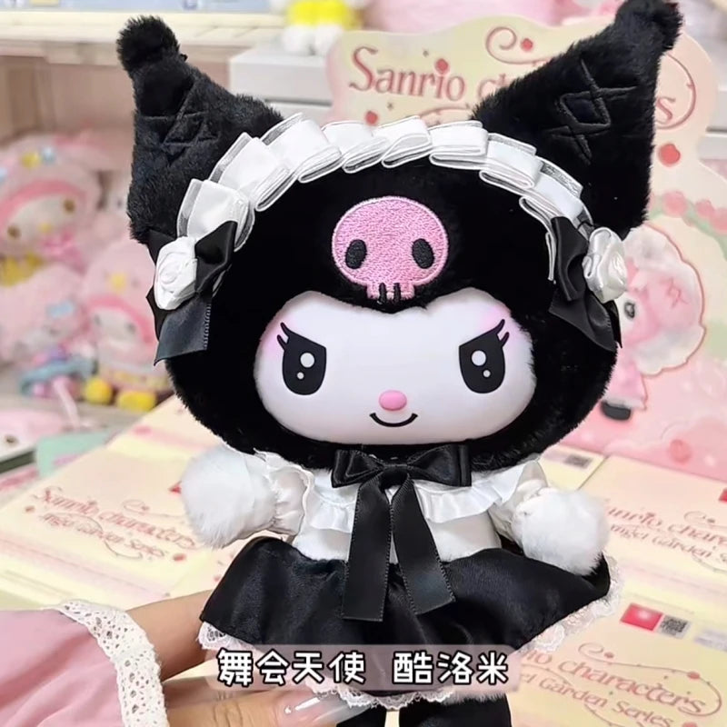 Genuine Sanrio Kuromi & Melody Angel Garden Series Vinyl Plush Blind Box Kawaii Mystery Box Pendants Doll Decor Toys As Gifts