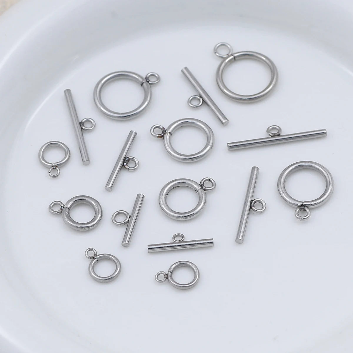 Stainless Steel OT Rings&Toggle Clasps Round Bar For Jewelry Making Necklaces Bracelets Pendants DIY Handmade Accessories