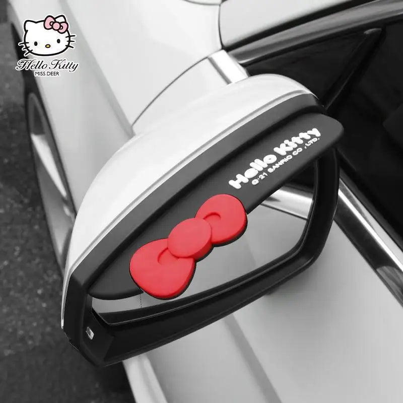 サンリオ カー バックミラー レインブラウ ウェザーガード 視界保護ミラー サンバイザー 防水 キャラクター クローミ マイメロ カーアクセサリー