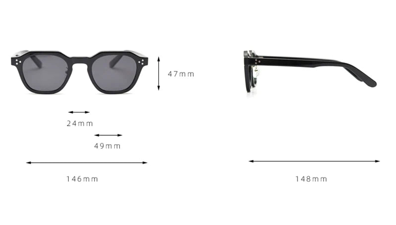 Peekaboo korean style retro sun glasses for women TR90 frame polygon polarized sunglasses uv400 male green brown 2023 summer
