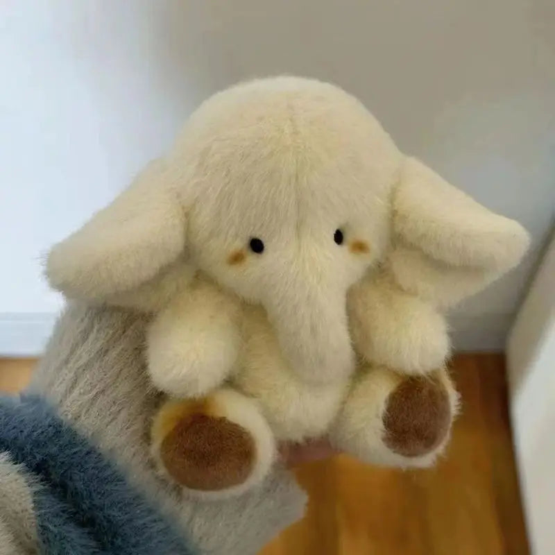 愛らしい大きな耳の赤ちゃん象のぬいぐるみ1個、柔らかいポリエステルのふわふわ象人形ペンダント、誕生日プレゼントに最適
