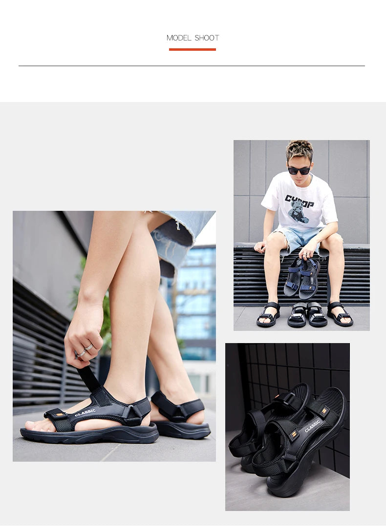 Men Sandals Summer Leisure Beach Holiday Sandals Men Shoes 2023 New Outdoor Sneakers Male Retro Comfortable Casual Sandals Men