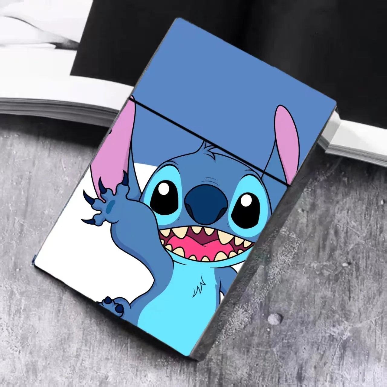 Lilo & Stitch Cigarette Case Action Anime Figures Cute Girlish Heart Cigarette Case Cute Smoke Ornaments Gifts