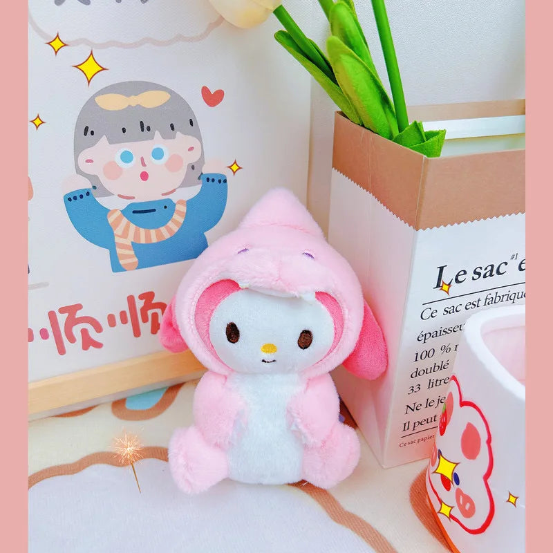 Sanrio Hello Kitty Plush Doll Keychain Pendant Cartoon Kt Cat Stuffed Plushies Key Ring Bag Accessories Girls Gift Kids Toys