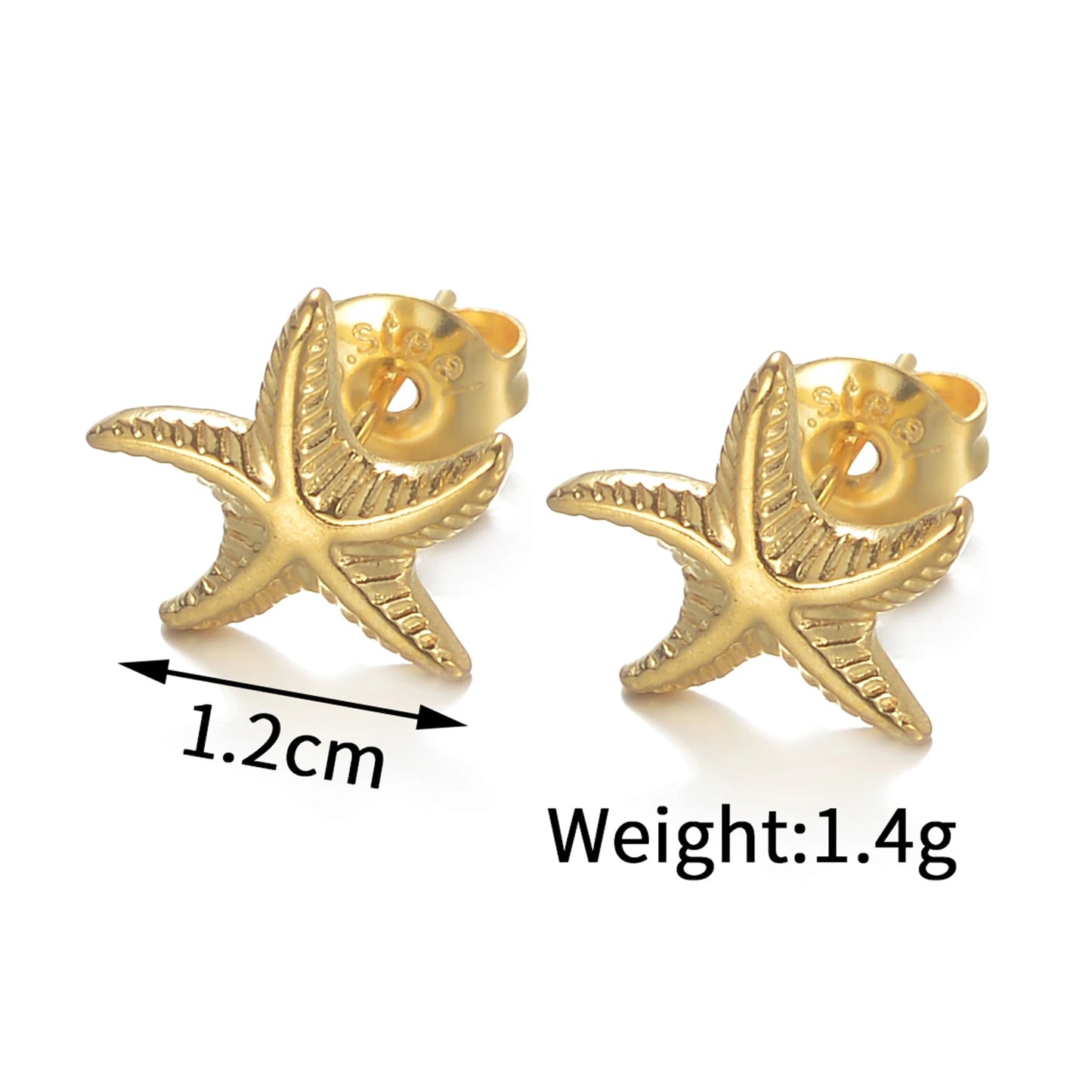 Haiyufly Fashion Simple Starfish Earrings for Women Stainless Steel Jewelry 2025 Trend Minimalist Stud Earrings Birthday Gift