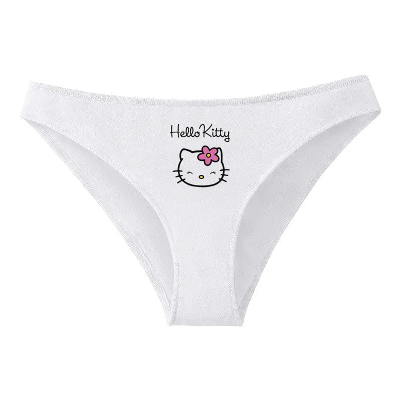 Hello Kitty Pure Cotton Triangle Pants Child Kawaii Pattern Underpants Kuromi Black White Daily Clothes Shorts Birthday Gift