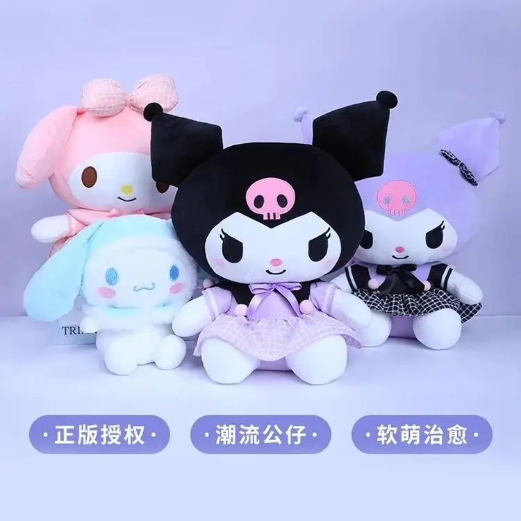 Sanrio Hello Kitty Kuromi Melody Cinnamoroll Stuffed Toys Plushier Soft Throw Pillow Plush Dolls Birthday Gift For Girl Friend