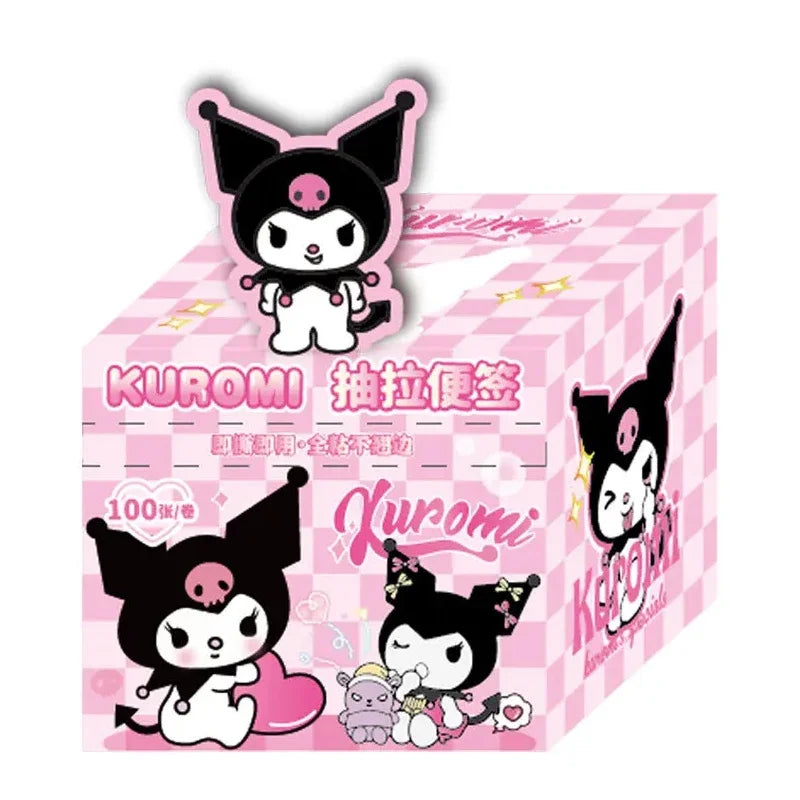 Kuromi Pull Tab Sticky Notes Cute Cartoon Memo Pads With Strong Adhesive Kawaii Stationery For Journal Planner School Supplies