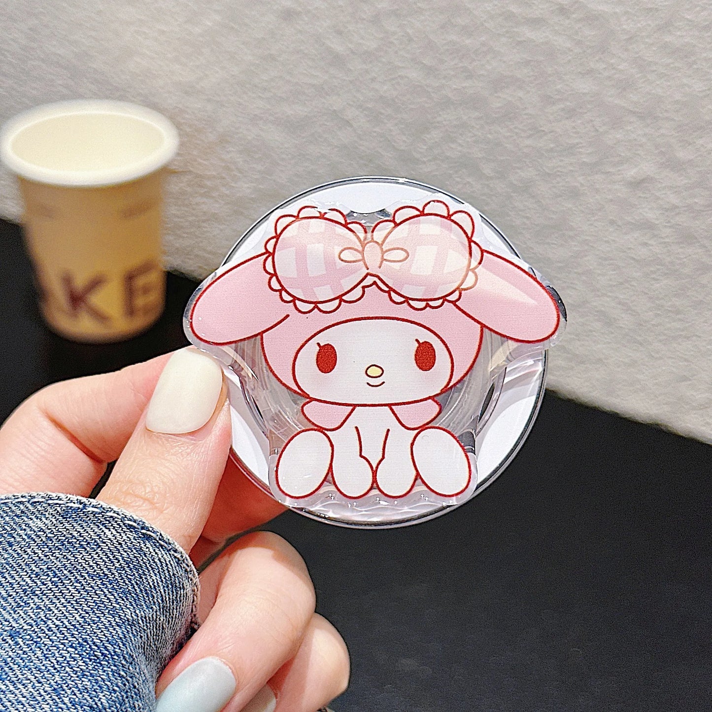 Sanrio Magnetic Mobile Phone Holder Cute Hello Kitty My Melody Kuromi Cinnamoroll Little Twin Star Keroppi Boy Girl Gift