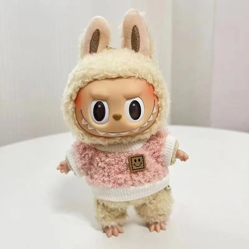 Labubu Macarons Pendant Clothes Popular Labubu Vinyl Toy Blind Boxes Pop Mart Dolls Clothing Labubu Holiday Children'S Gift