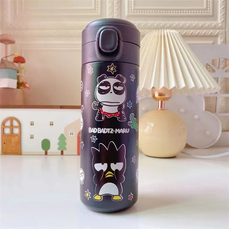 Sanrio 304 Stainless Steel Vacuum Cup Kawaii Anime Thermos Cute Cartoon Mymelody Kuromi Cinnamoroll Bomb Lid Straight Drink Cup