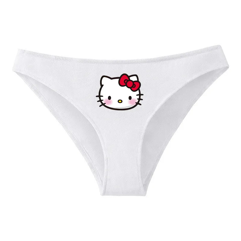 Hello Kitty Pure Cotton Triangle Pants Child Kawaii Pattern Underpants Kuromi Black White Daily Clothes Shorts Birthday Gift
