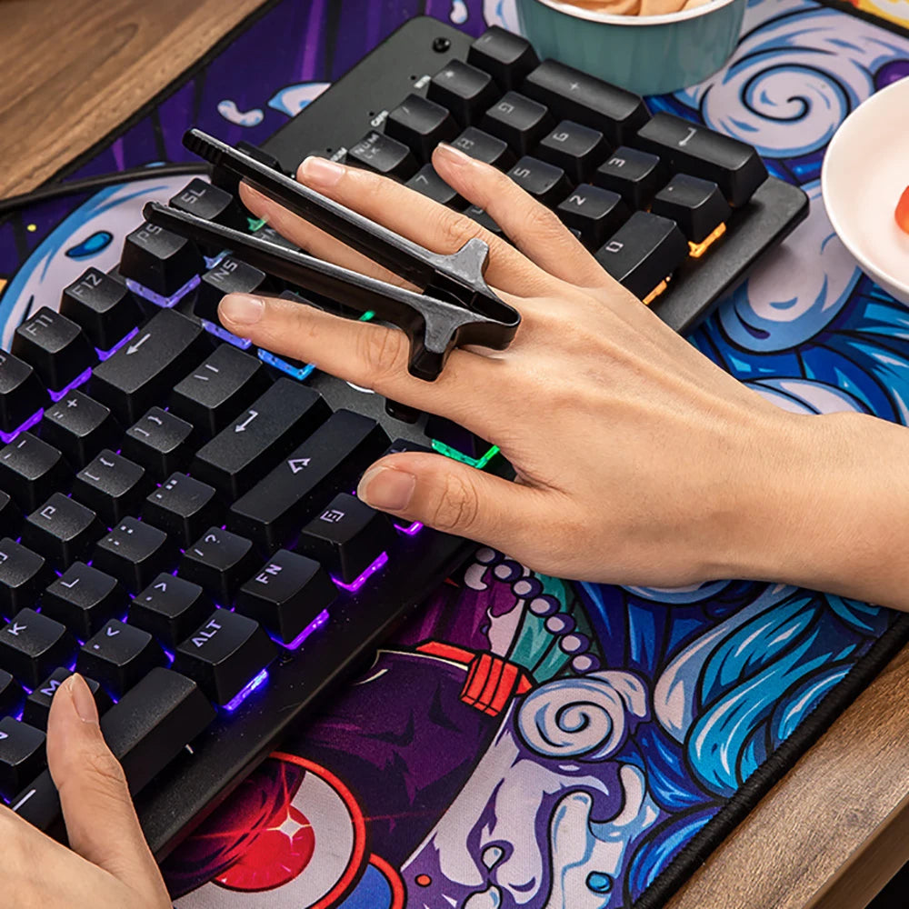 1pc Finger Chopsticks Game Player Snack Chopstick Holder Plastic Game Finger Cover Game Controller Training Learning Chopsticks