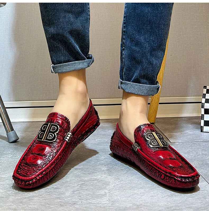 Loafers Men Men's Moccasins Slip-ons Casual Leather Luxury Shoes Designer Fashion Mocassin Homme Mocasines Hombre Autumn Loafer