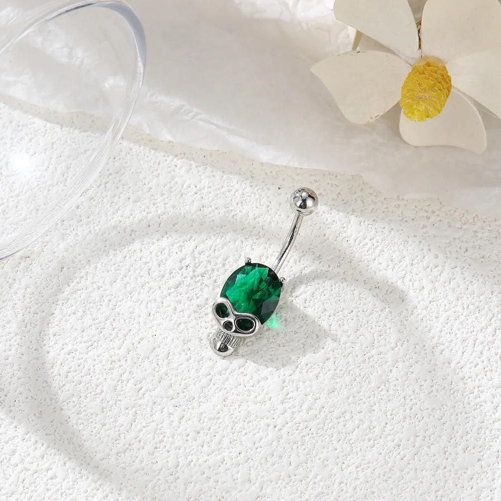 1PCS Crystal Belly Button Rings Surgical Steel Heart Navel Piercing Sexy Flower Belly Rings Body Piercing Ombligo Navel Rings