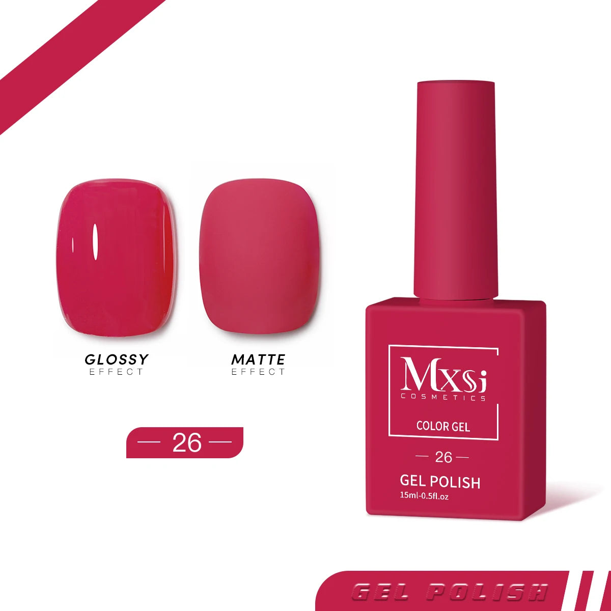 Mxsi 15ml ジェルネイルポリッシュ ネオンブラウン ロイヤルブルー レッドグリーン パスタルヌード ネイルアートワニス ジェルラッカー トップコート UVジェルネイル 未セット
