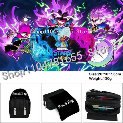 Anime Figures 3Pcs Backpack Set Kawaii Schoolbag Cartoon Mochila Anime Large Capacity 16 inch Bags Birthday Gifts