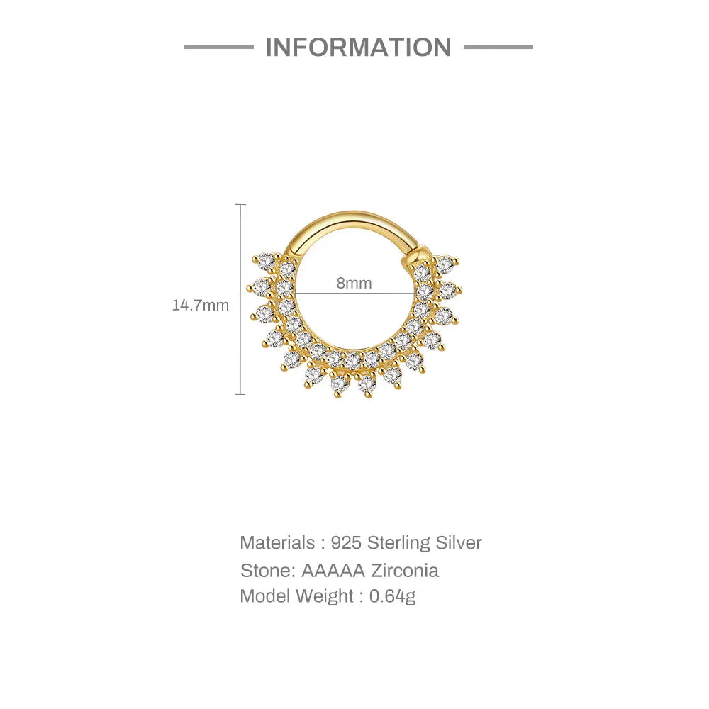 Aide 925 Sterling Silver 1pc Geometry Multi Piercing Stud Earrings For Women K Gold Simple Elegant Tassel Jewelry Gift Pendiente