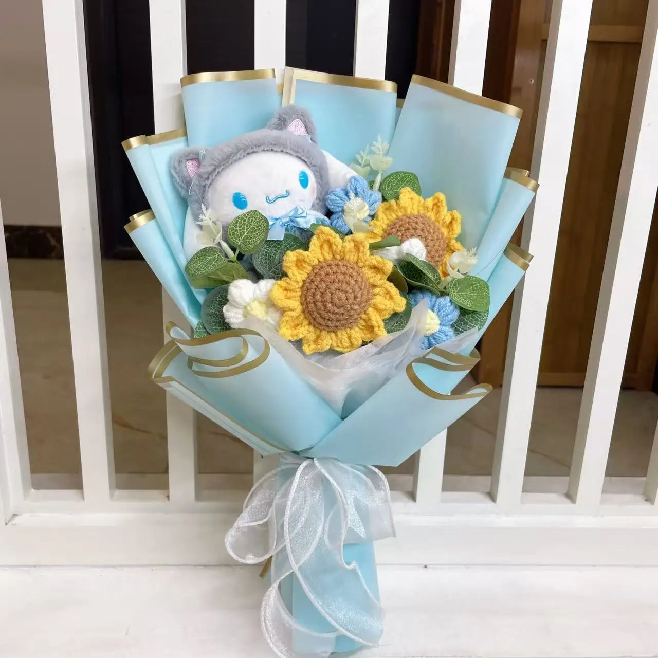 Finished Sanrio Bouquet My Melody Kuromi Cinnamoroll Hello Kitty With Sunflowers Valentine Christmas Graduation Gifts