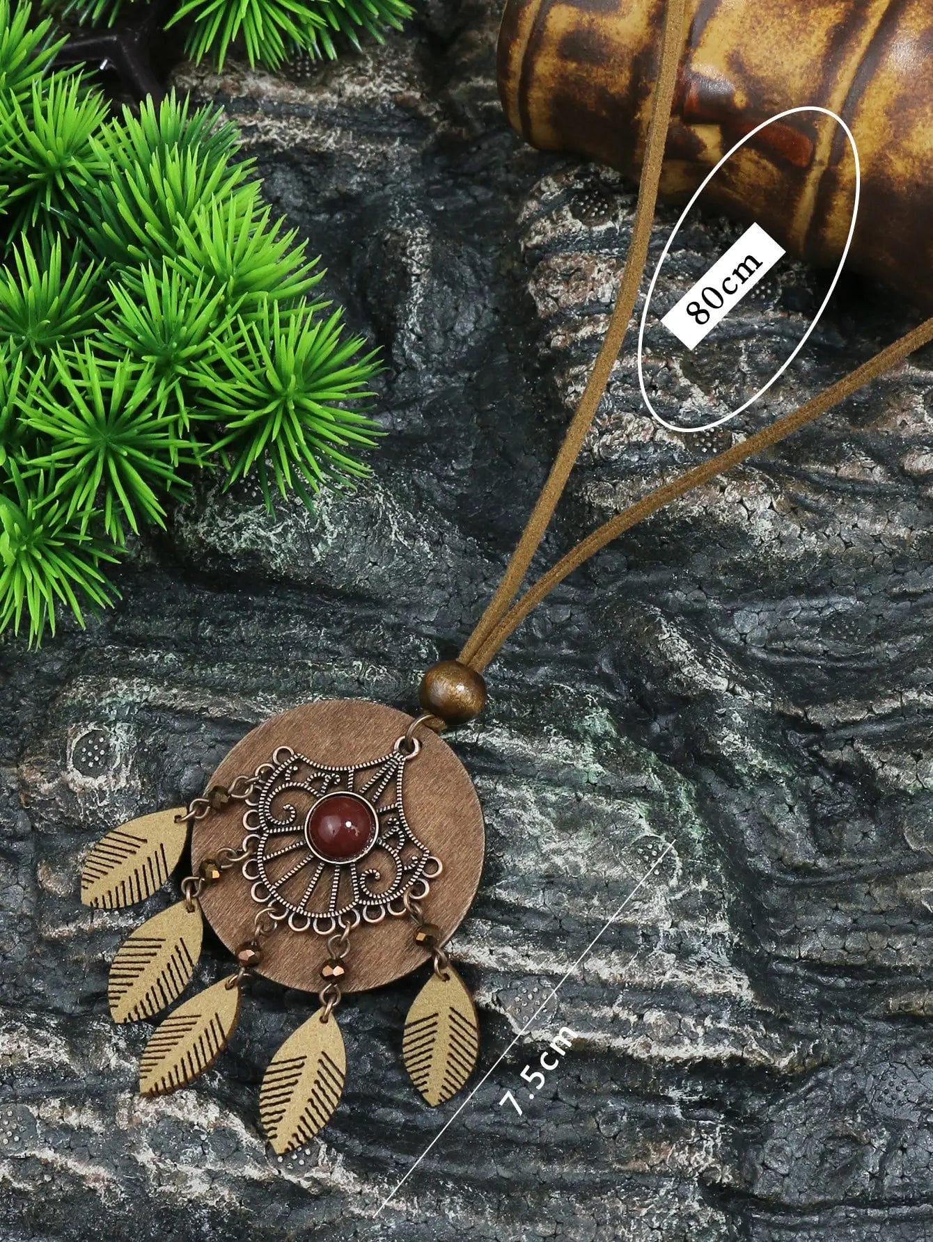 Vintage Ethnic Style Long Women's Necklace Metal Chain Wheel Tassel Necklace Women's Daily Vacation Can Wear Gift