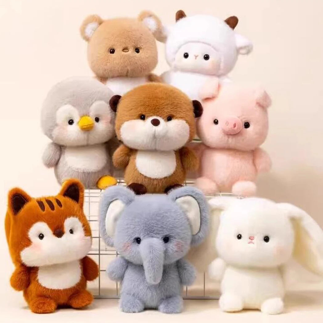 15CM かわいい動物ぬいぐるみ 子供用テーブル人形飾り コンパニオン人形 誕生日 クリスマス ギフト 柔らかい睡眠コンパニオン かわいい