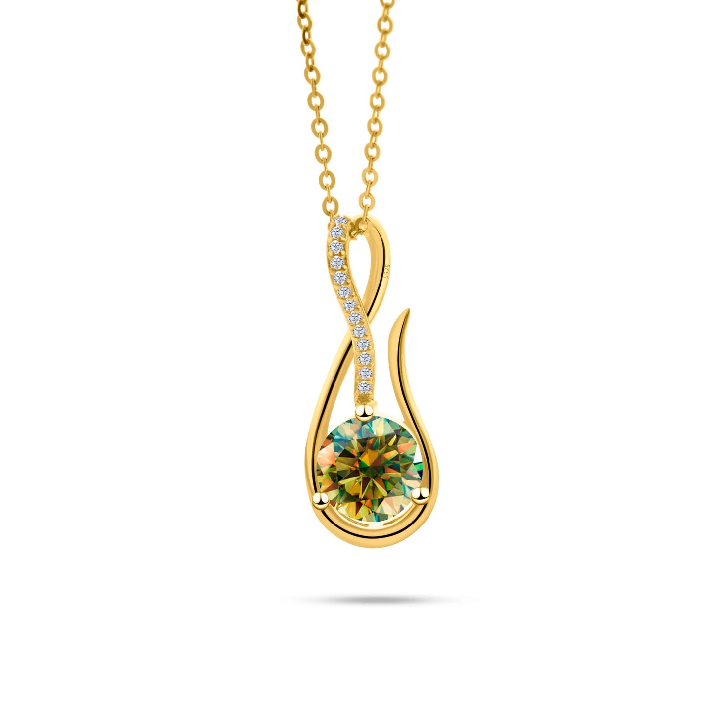 925スターリングシルバーネックレス 2CT Dカラー モアサナイト 音楽シンボルネックレス レディース アニバーサリー ファインジュエリー ママネックレス