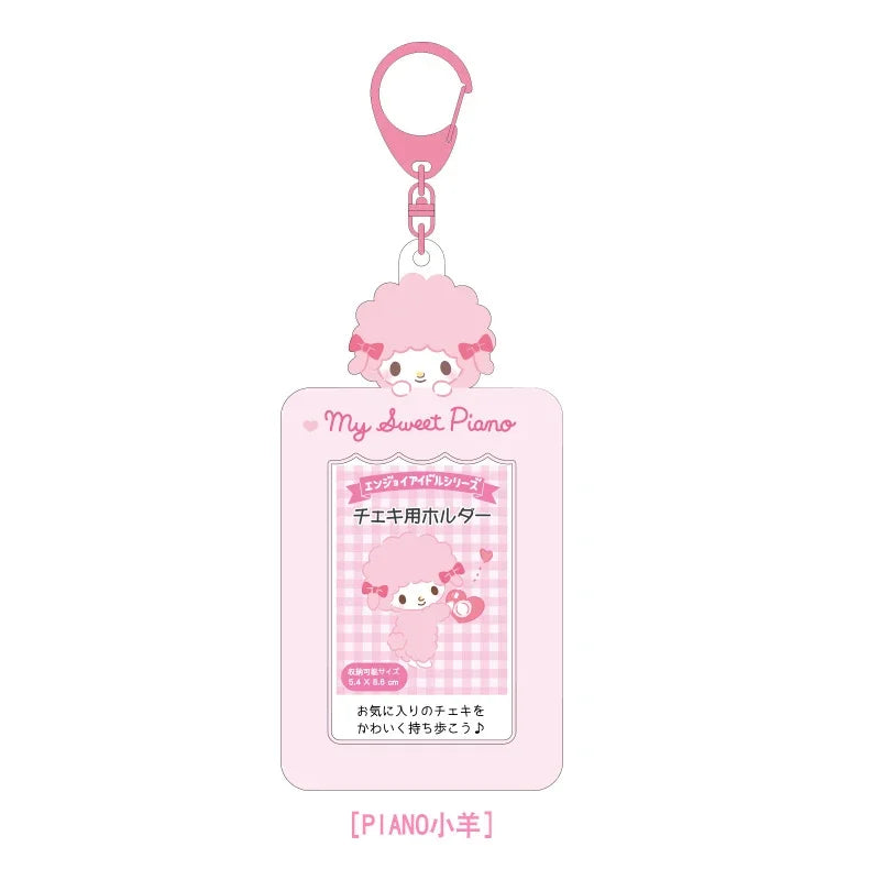 Sanrios Card Bag Cute Anime Figure Cinnamoroll Kuromi Id Bus Card Storage Case Holder Melody Pochacco Students Card Sleeve Gift