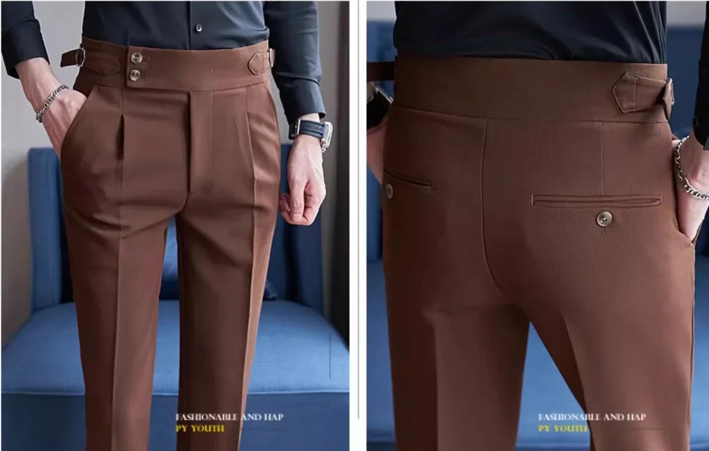 Men's Suit Pants, Fashion Slim Dress Trousers ,White Black Blue Green Pantalones Hombre Fall/Winter Male Pant, 2025 New