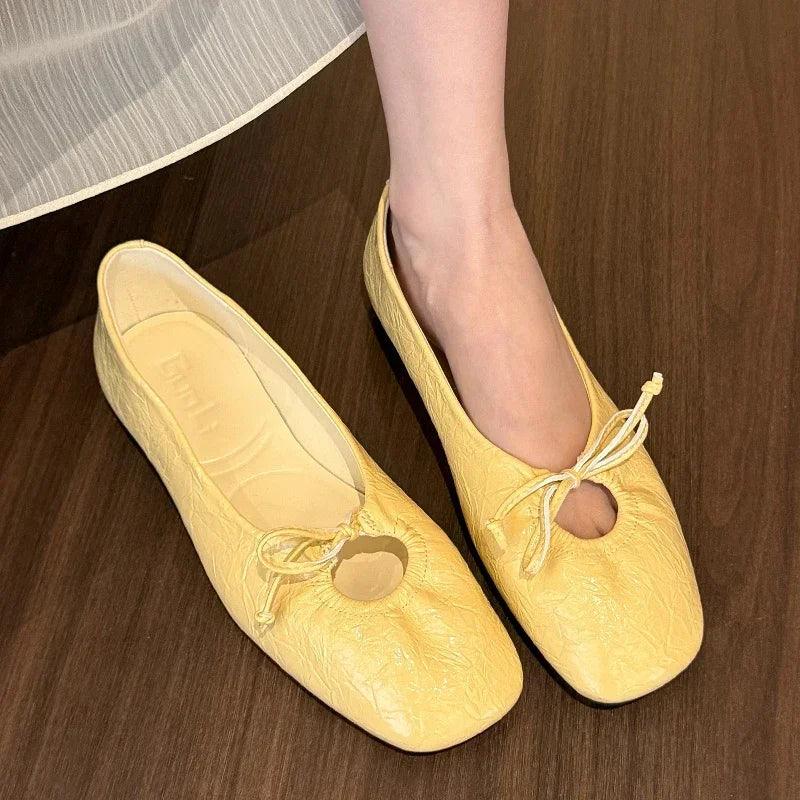 Flats Women Loafers Shoes Spring Fashion Casual Shoes Lolita Dress Woman Sandals 2025 Designer Brand Bow Sport Female Zapatillas